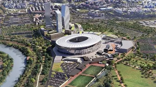 Un rendering del nuovo stadio della Roma