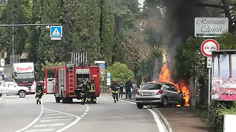 L'incidente a Gardone Riviera - Foto © www.giornaledibrescia.it