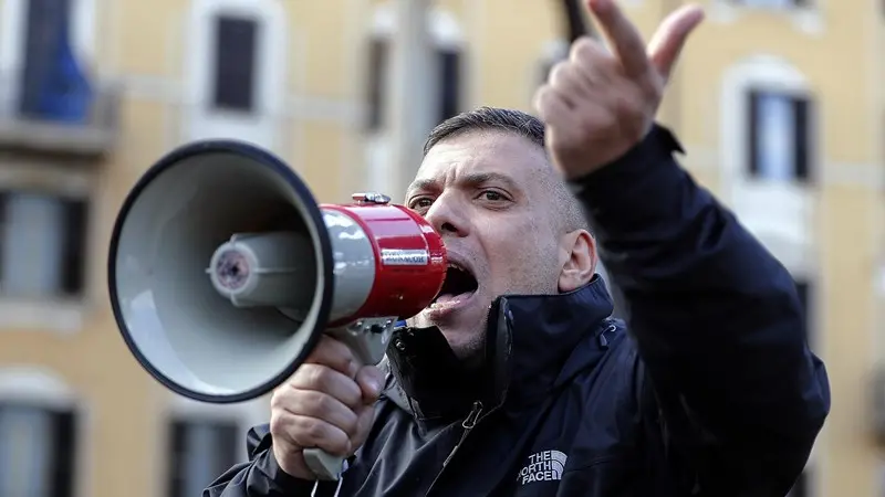 Giuliano Castellino - Foto Ansa/Riccardo Antimiani