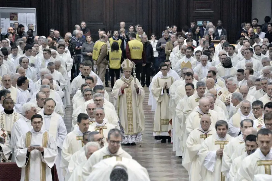 La messa Crismale in cattedrale