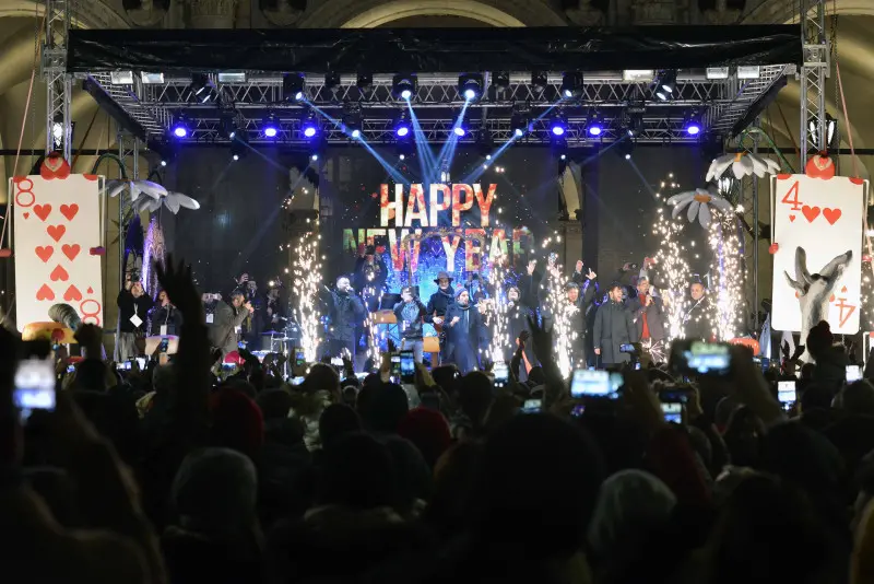 La festa di Capodanno in piazza Loggia