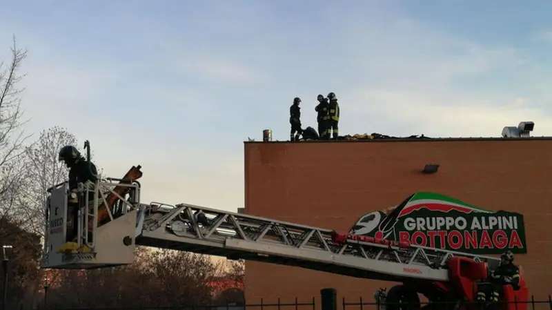 Alpini di Bottonaga, Vigili del Fuoco al lavoro