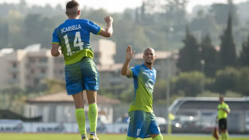 Il gol dell'1-0 è stato trasformato da Scarsella (archivio) - Foto New Reporter © www.giornaledibrescia.it