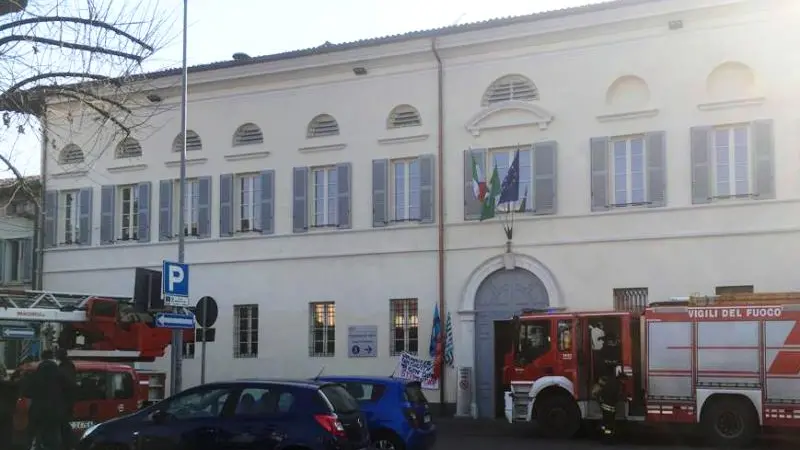 Vigili del Fuoco all'ospedale di Leno - © www.giornaledibrescia.it