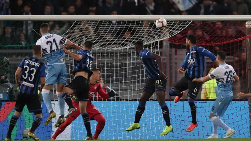 Lazio-Atalanta: il gol dell'1-0 siglato all'82' da Milinkovic-Savic - Foto Ansa © www.giornaledibrescia.it