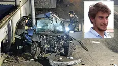 Leonardo Brioni aveva 24 anni: è morto nello schianto della sua auto a Clusane d'Iseo - Foto Pierre Putelli/Neg © www.giornaledibrescia.it