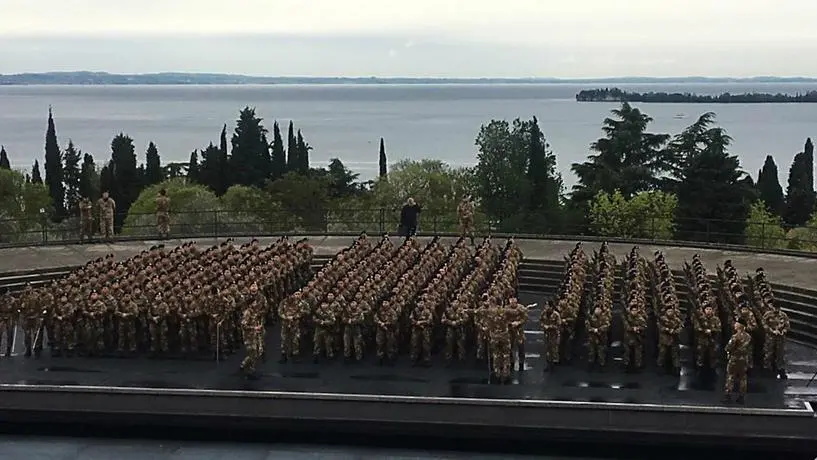 Le prove del giuramento previsto venerdì nell’anfiteatro - Foto © www.giornaledibrescia.it