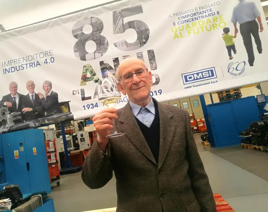 I festeggiamenti per gli 85 anni di lavoro di Giovanni Soncina