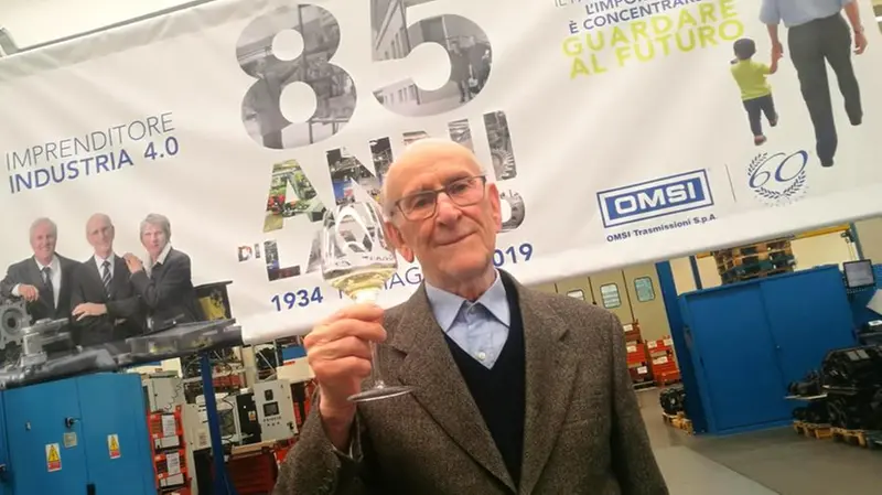 I festeggiamenti per gli 85 anni di lavoro di Giovanni Soncina