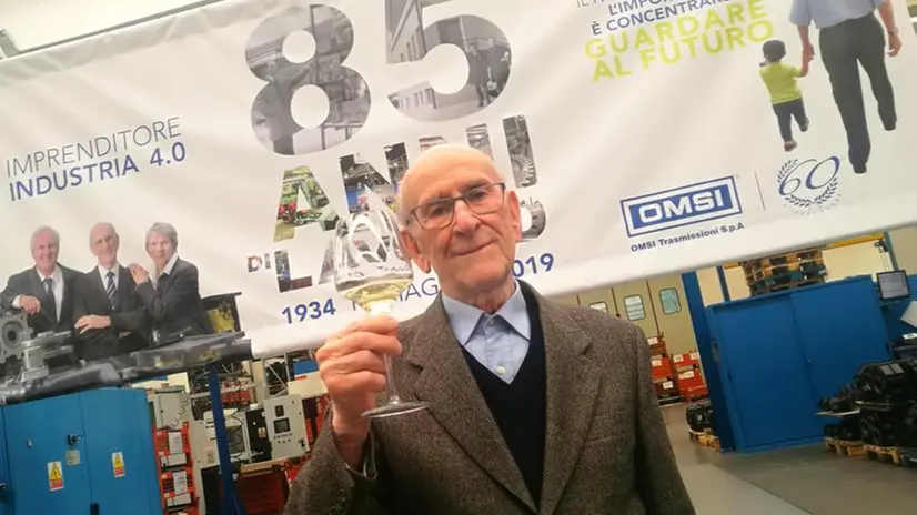 I festeggiamenti per gli 85 anni di lavoro di Giovanni Soncina