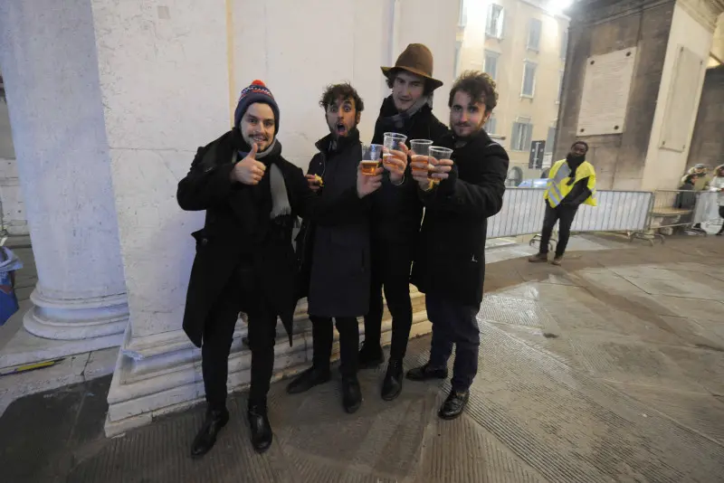 La festa di Capodanno in piazza Loggia