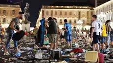 Piazza San Carlo a Torino dopo la tragica ondata di panico - © www.giornaledibrescia.it
