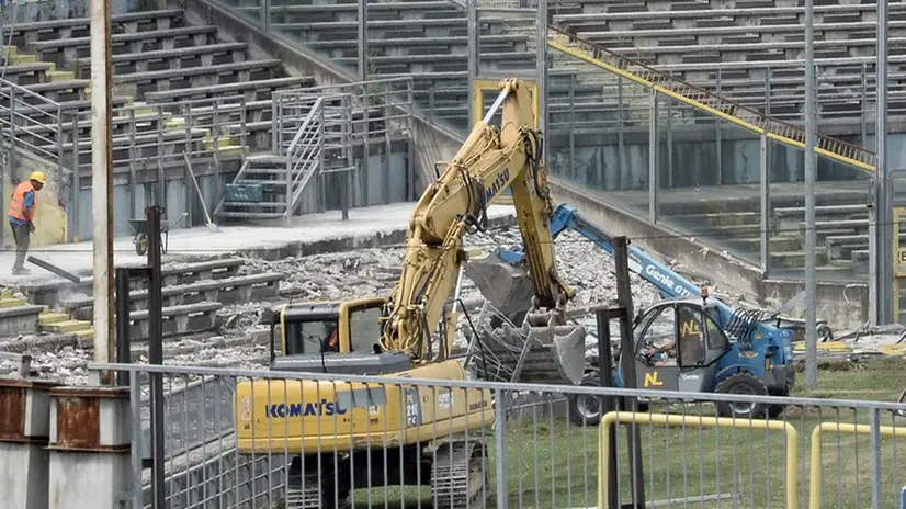 Cantiere aperto allo stadio Rigamonti