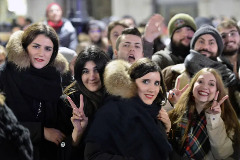 La festa di Capodanno in piazza Loggia