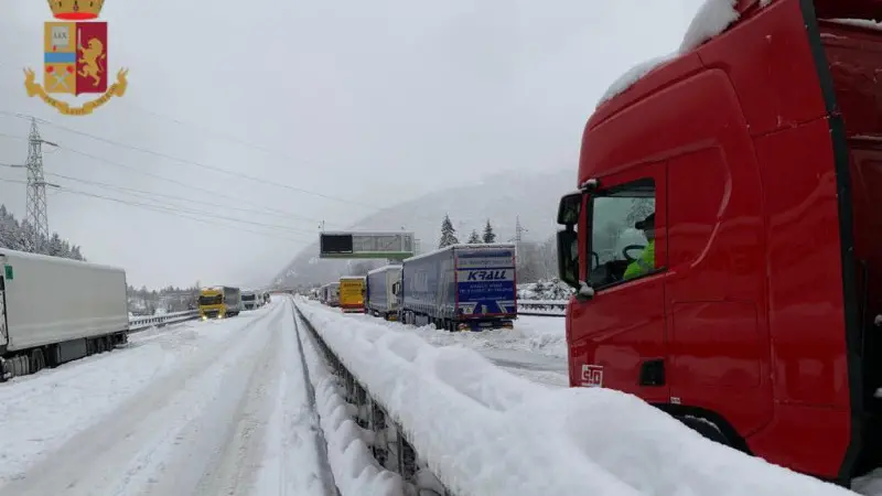 L'autostrada del Brennero chiusa a causa del maltempo