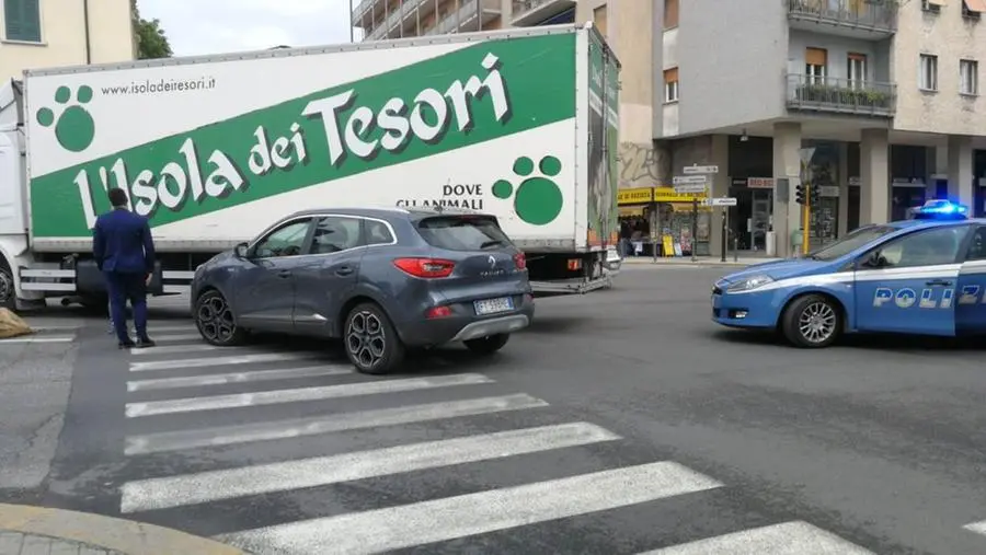 L'incidente all'imbocco del cavalcavia Kennedy