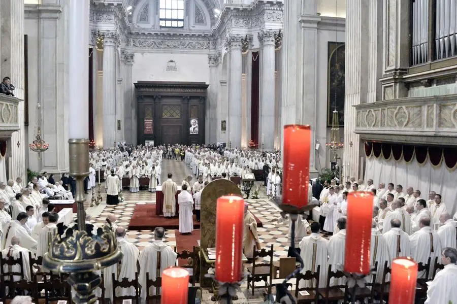 La messa Crismale in cattedrale
