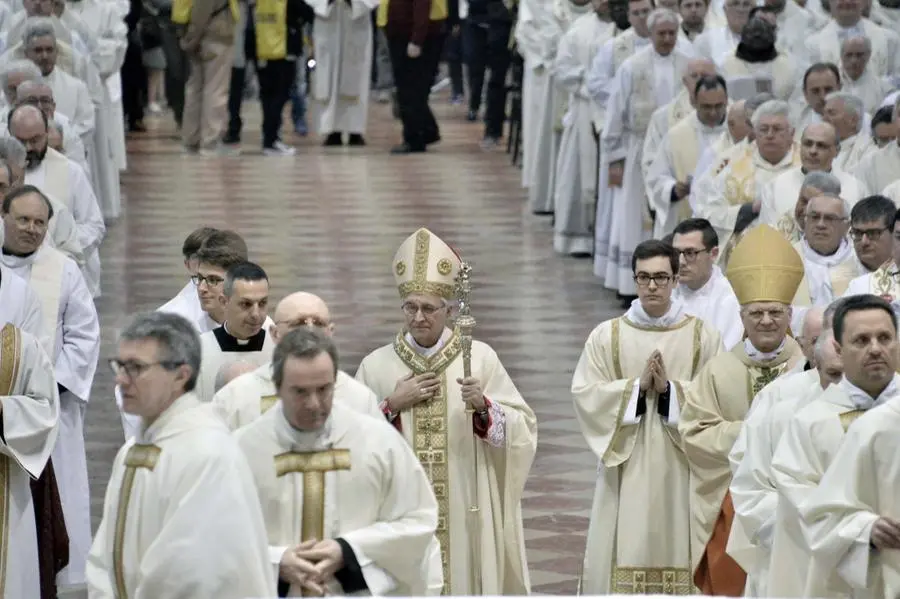 La messa Crismale in cattedrale