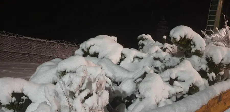 La nevicata al Rifugio Corno d'Aola