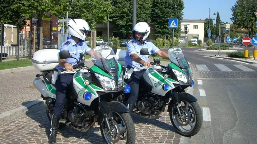Pattuglia. I motociclisti della Polizia Locale di Brescia