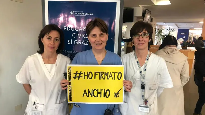 «Ho firmato anch'io», la campagna del Gdb in Poliambulanza