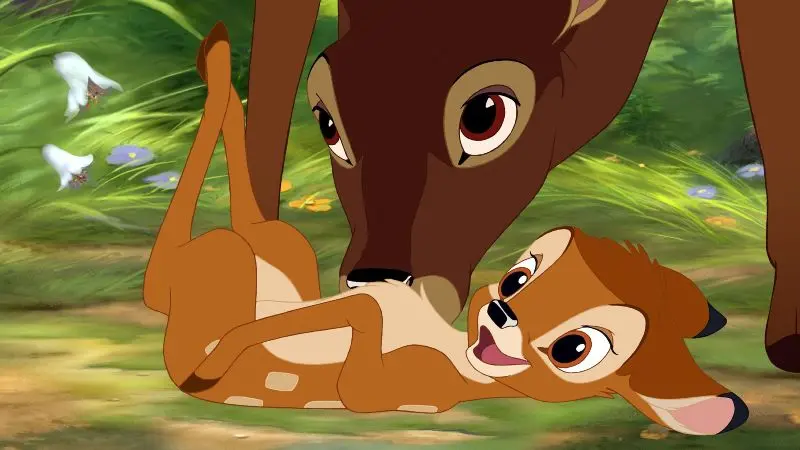 Una scena di Bambi