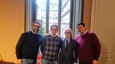 Da sinistra Paolo Piacenza, Federico Gervasoni, Giorgio Levi e Andrea Caglieris