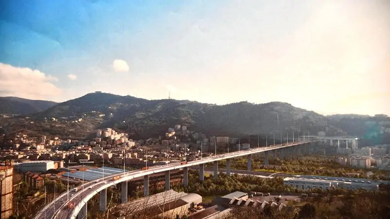 Il rendering del progetto di ricostruzione del ponte Morandi