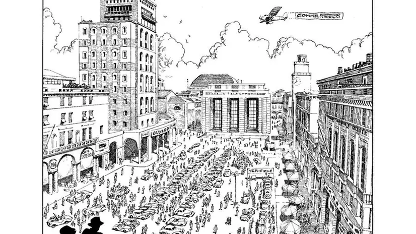 Le tavole del fumetto «La corsa del lupo»