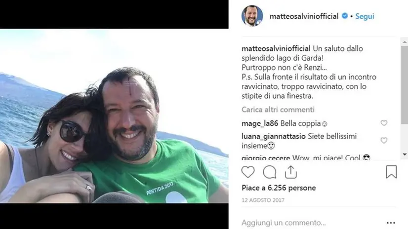 Salvini e Isoardi su Instagram