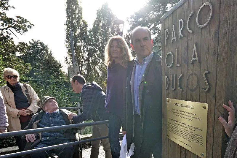 Parco Ducos, inaugurazione della targa che ricorda la sua nascita