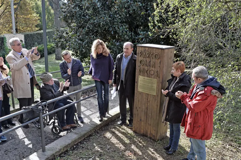 Parco Ducos, inaugurazione della targa che ricorda la sua nascita