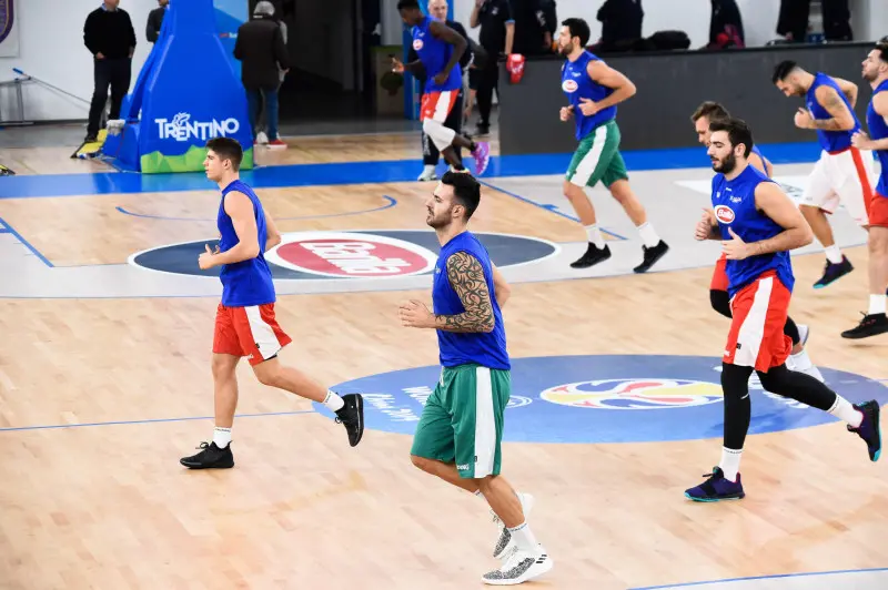 La nazionale italiana di basket a Brescia