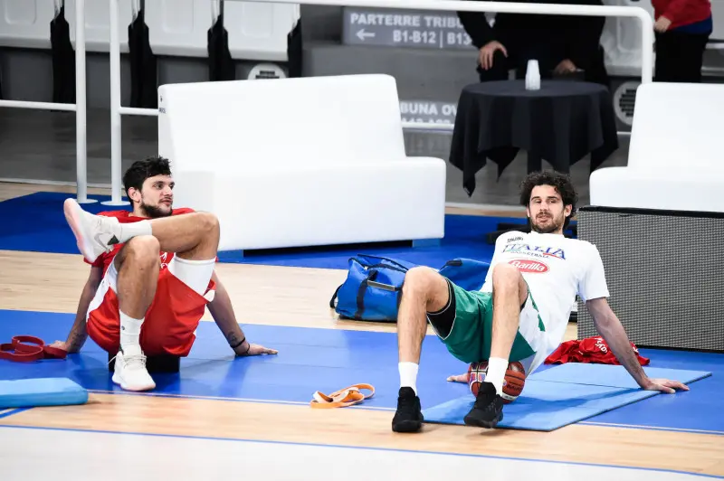 La nazionale italiana di basket a Brescia