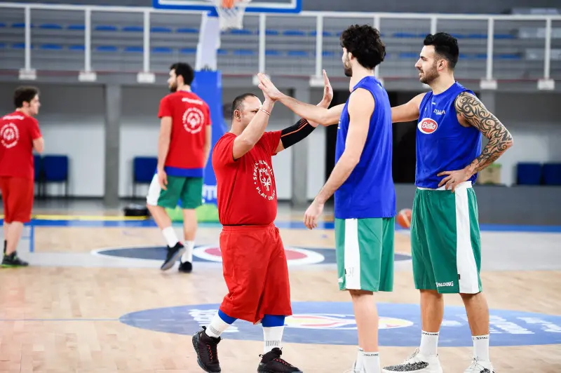 La nazionale italiana di basket a Brescia