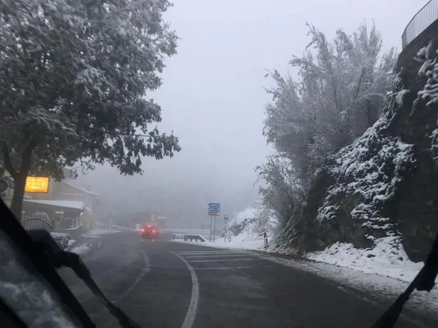 Neve anche a 500 metri di quota: Bione e Coste di Sant'Eusebio