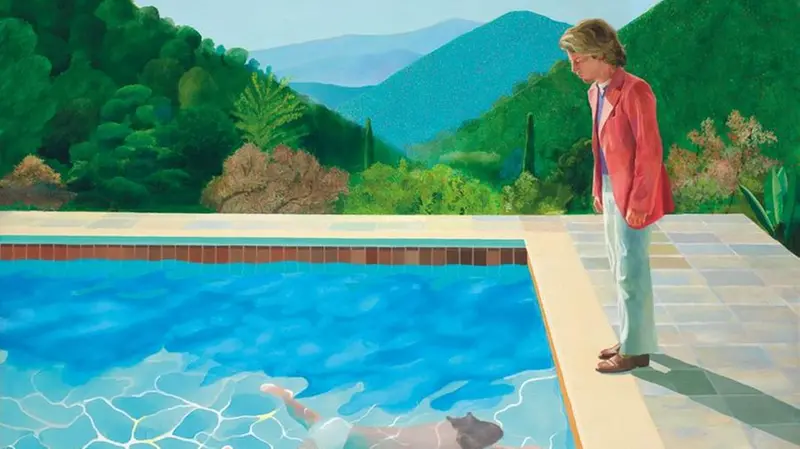 David Hockney, Portrait of an Artist (Pool with Two Figures)