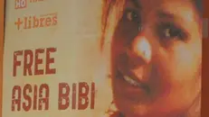 Un manifesto che chiedeva la liberazione di Asia Bibi