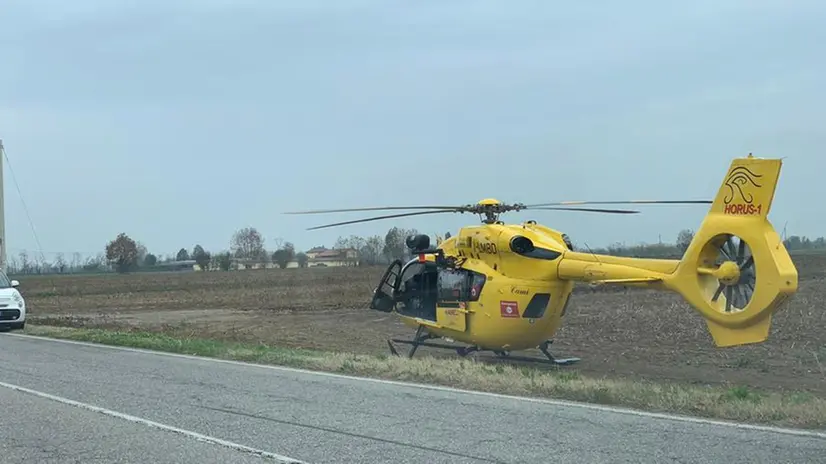L'elisoccorso sull'incidente