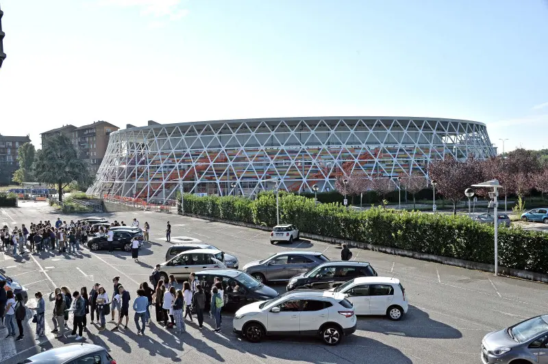 Momenti dal test di medicina di questa mattina al Brixia Forum