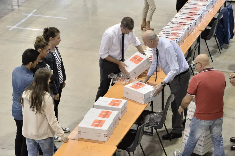 Momenti dal test di medicina di questa mattina al Brixia Forum