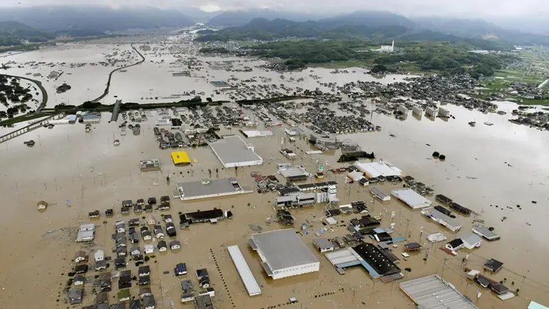 Inondazioni nella Prefettura di Okayama - Foto Ansa/Ap Shingo Nishizume/Kyodo News