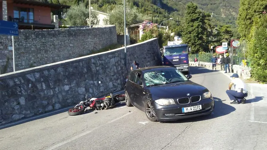 La scena dell'incidente di Gargnano