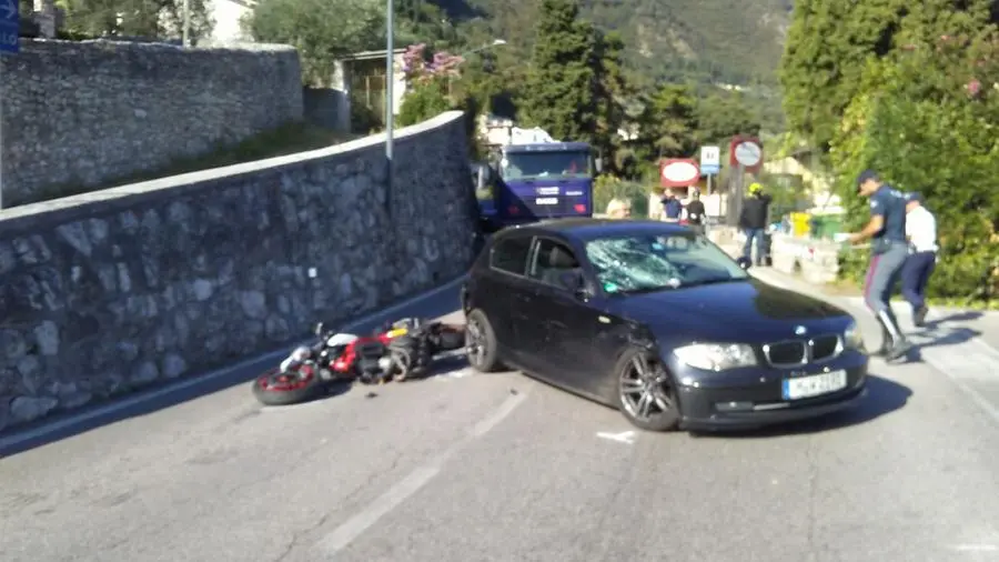 La scena dell'incidente di Gargnano