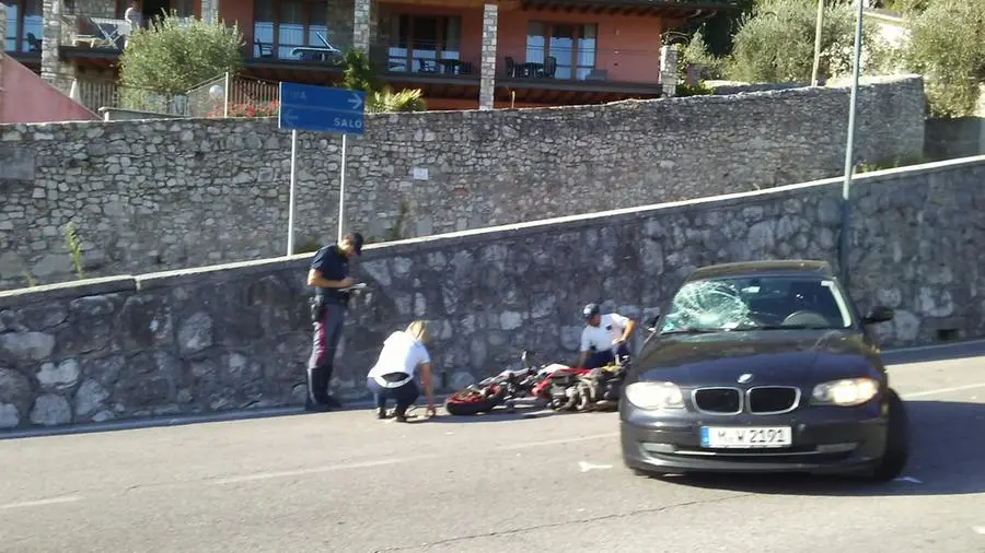 La scena dell'incidente di Gargnano