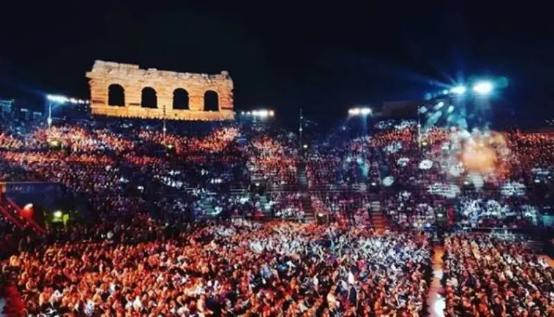 Arena di Verona, alla Notte di Andrea Bocelli 5 vvf bresciani