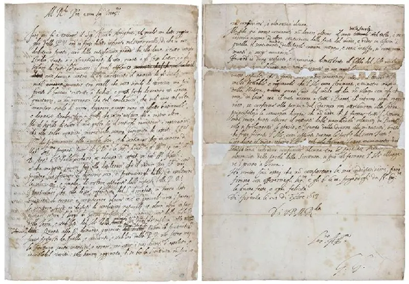 La lettera di Galileo scritta al bresciano Benedetto Castelli nel 1613