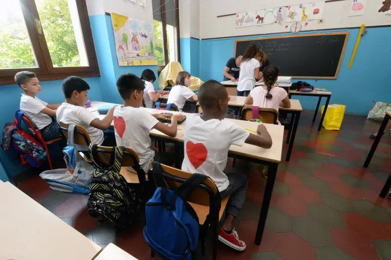 Primo giorno di scuola alla primaria Manzoni