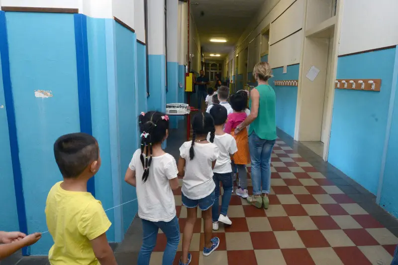 Primo giorno di scuola alla primaria Manzoni