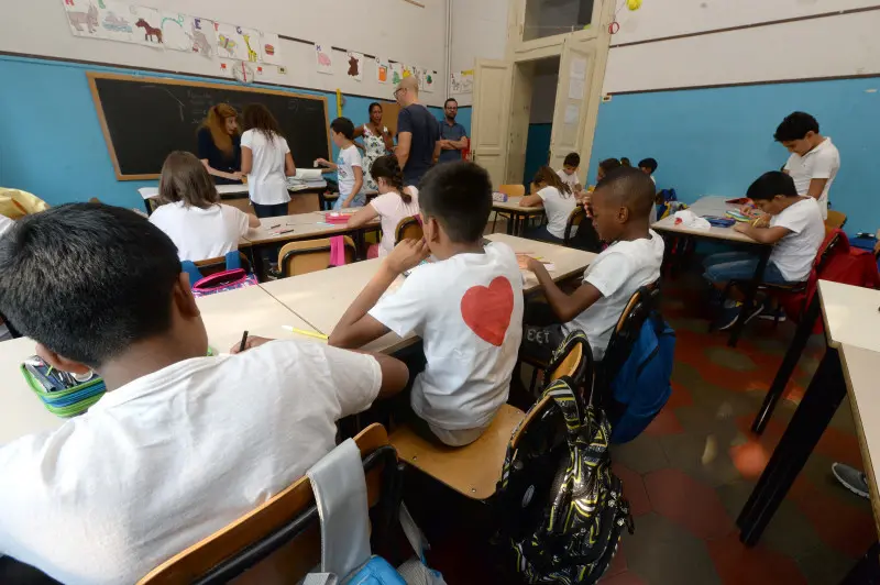 Primo giorno di scuola alla primaria Manzoni